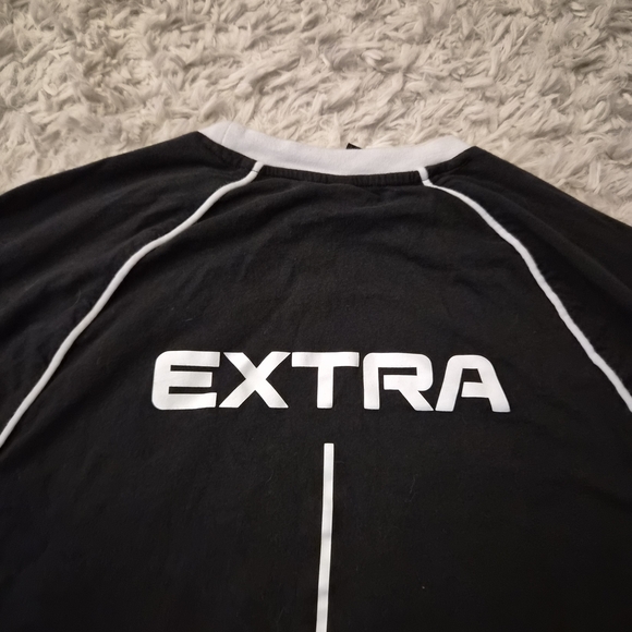 ☆5/$15☆H&M Divided EXTRA Racing Long Sleeve Shirt | Black & White | XS - Picture 12 of 16